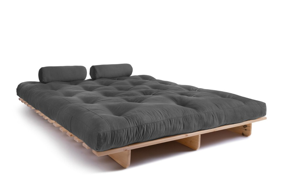 Schlafsofa 160x200 - Slim Comfort Classic - Pascall Futon Grau