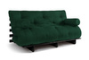 Schlafsofa 160x200 - Slim Comfort Black - Pascall Futon Flaschengrün