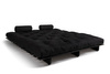 Schlafsofa 180x200 - Slim Exclusive Black - Pascall Futon Schwarz
