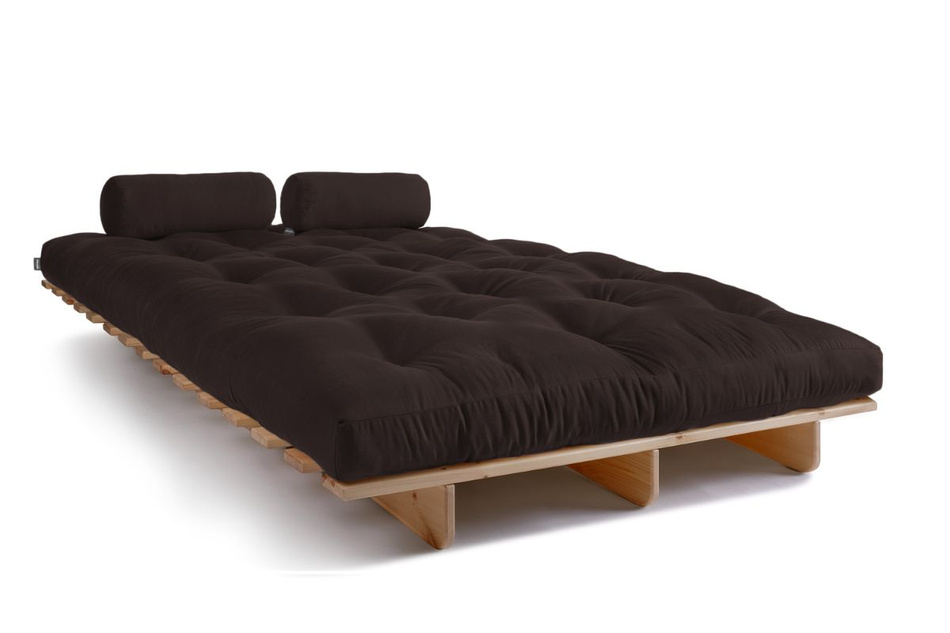 Schlafsofa 140x200 - Slim Comfort Classic - Pascall Futon Braun