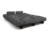 Schlafsofa 160x200 - Slim Exclusive Black - Pascall Futon Grau