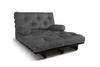 Schlafsofa 120x200 - Slim Exclusive Black - Pascall Futon Grau