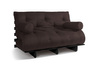 Schlafsofa 140x200 - Slim Comfort Black - Pascall Futon Braun