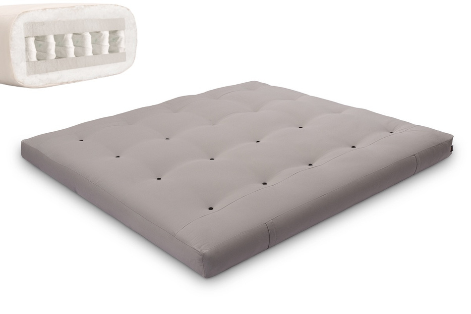 Matratze Futon 180x200 - Pascall Hybrid Pocket H3 Grau