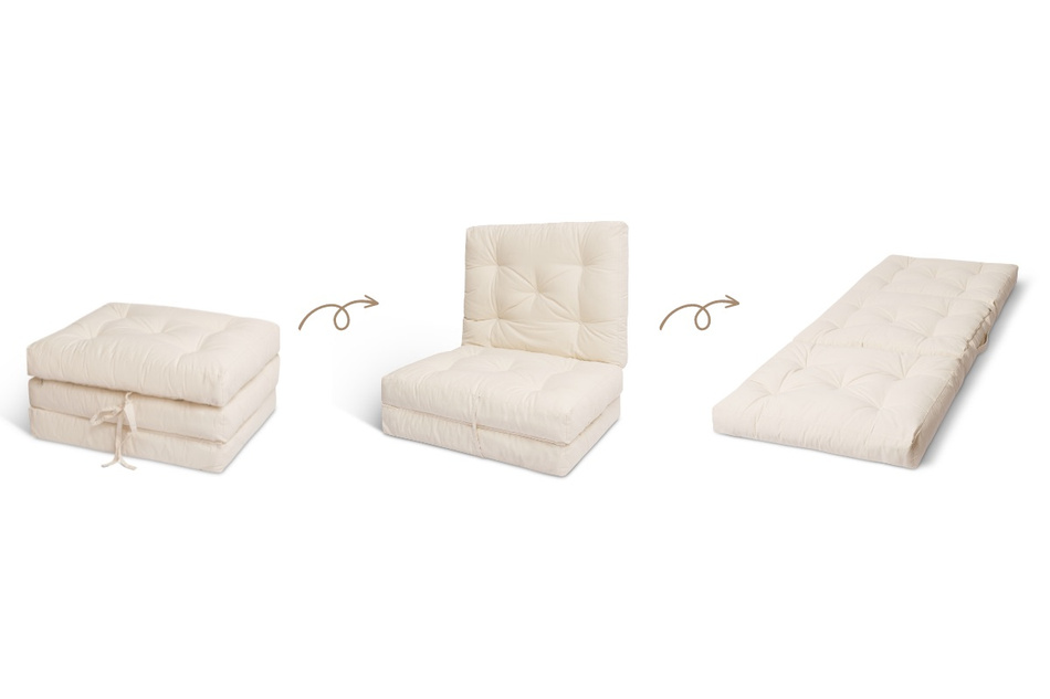 Klappmatratze Futon 80x200 - Flex Natural - Pascall Ecru