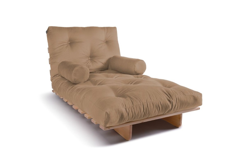 Schlafsofa 90x200 - Slim Exclusive Classic - Pascall Futon Beige