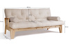 Schlafsofa 200 cm - Sakura - Pascall Futon Leinen