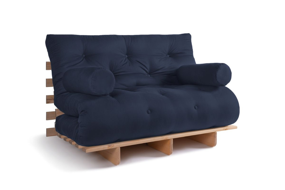 Schlafsofa 120x200 - Slim Exclusive Classic - Pascall Futon Marineblau