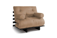 Schlafsofa 90x200 - Slim Comfort Black - Pascall Futon Beige