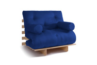 Schlafsofa 90x200 - Slim Exclusive Classic - Pascall Futon Blau