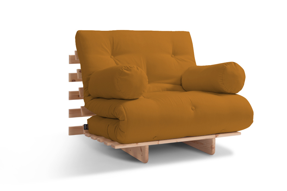 Ausziehbares Gartensofa 90x200 – Freedom Classic – Pascall Futon Mostaza