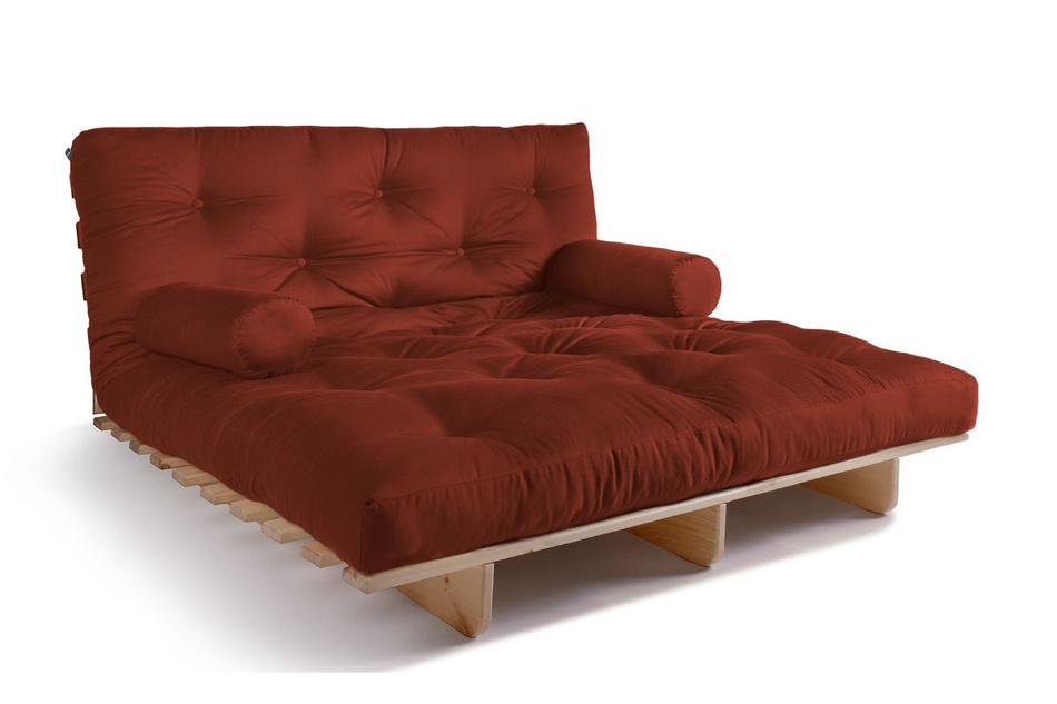 Schlafsofa 140x200 - Slim Comfort Classic - Pascall Futon Ziegelstein