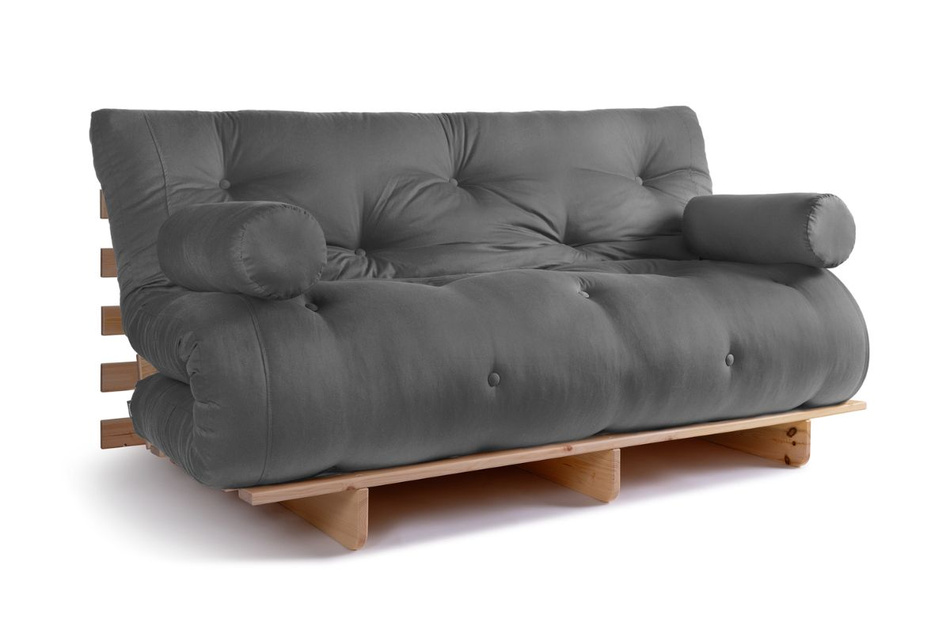 Schlafsofa 160x200 - Slim Basic Classic - Pascall Futon Grau