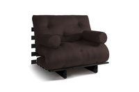 Schlafsofa 90x200 - Slim Basic Black - Pascall Futon Braun