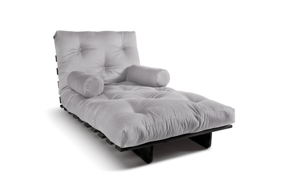 Schlafsofa 90x200 - Slim Comfort Black - Pascall Futon Tauben-Glow