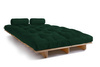 Schlafsofa 140x200 - Slim Basic Classic - Pascall Futon Flaschengrün