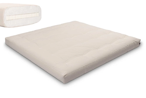 Ecru \ Baumwollvlies + 3 cm Latexschicht \ 200x200 cm