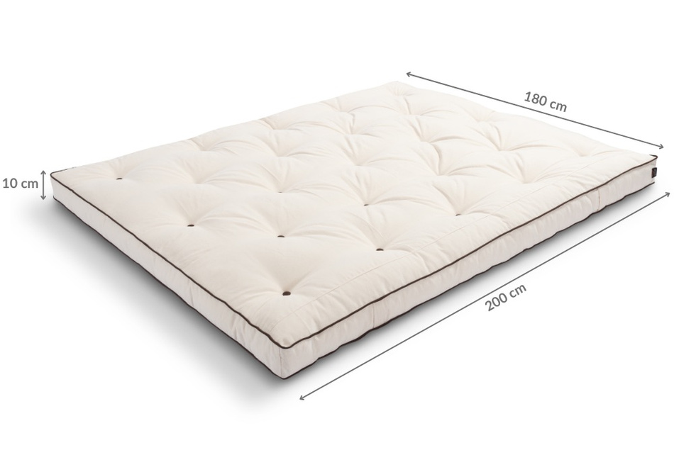 Matratze Futon 180x200 mit Latex - Pascall Slim Duo Latex Kedro Ecru