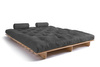 Schlafsofa 180x200 - Slim Exclusive Classic - Pascall Futon Grau