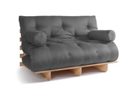 Schlafsofa 140x200 - Slim Exclusive Classic - Pascall Futon Grau