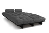Schlafsofa 140x200 - Slim Comfort Black - Pascall Futon Grau