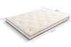 Matratze Futon 180x200 mit Latex - Pascall Slim Duo Latex Kedro Ecru