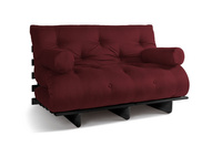Schlafsofa 140x200 - Slim Basic Black - Pascall Futon Bordeaux