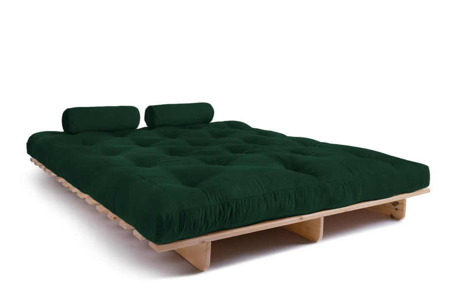 Schlafsofa 160x200 - Slim Comfort Classic - Pascall Futon Flaschengrün