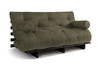 Schlafsofa 160x200 - Slim Basic Black - Pascall Futon Khaki