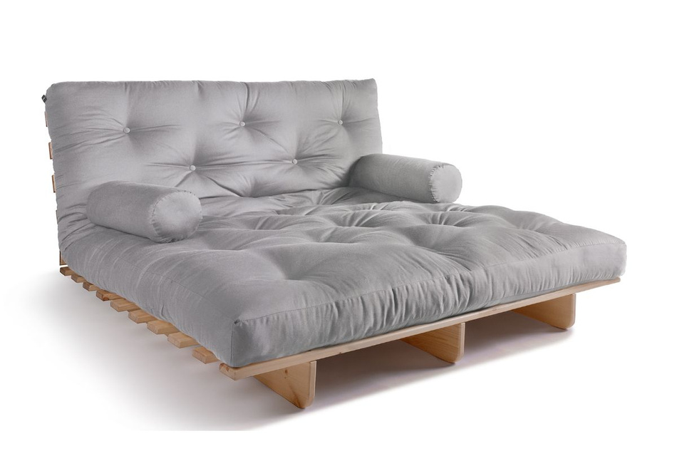 Schlafsofa 140x200 - Slim Exclusive Classic - Pascall Futon Tauben-Glow