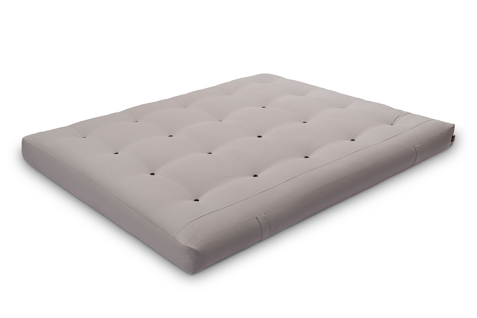 Matratze Futon 160x200 mit Wolle, Latex und Kokos - Pascall Comfort Wool Hard Grau