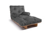 Schlafsofa 90x200 - Slim Basic Classic - Pascall Futon Grau