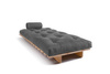 Schlafsofa 90x200 - Slim Basic Classic - Pascall Futon Grau