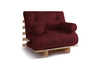 Schlafsofa 90x200 - Slim Comfort Classic - Pascall Futon Bordeaux