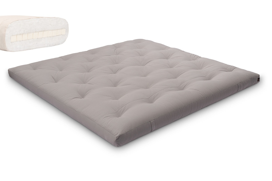 Matratze Futon 200x200 mit Latex - Pascall Slim Latex Grau