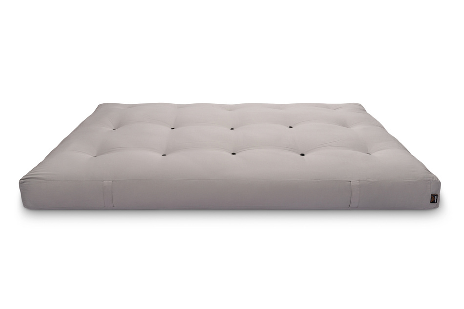 Matratze Futon 140x200 mit Wolle, Latex und Kokos - Pascall Comfort Wool Grau