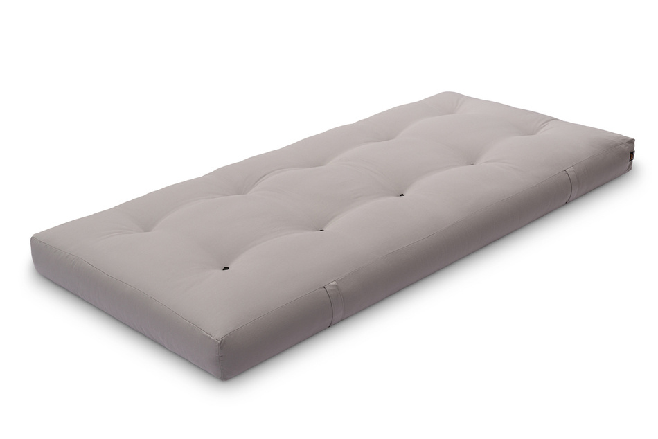 Matratze Futon 90x200 mit Wolle, Latex und Kokos - Pascall Comfort Wool Grau