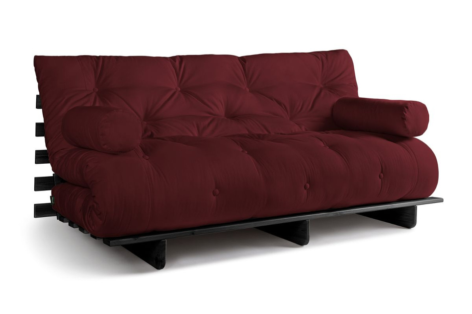 Schlafsofa 180x200 - Slim Comfort Black - Pascall Futon Bordeaux