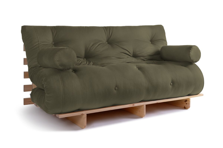 Schlafsofa 160x200 - Slim Comfort Classic - Pascall Futon Khaki