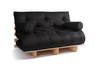 Schlafsofa 140x200 - Slim Basic Classic - Pascall Futon Schwarz