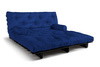 Schlafsofa 180x200 - Slim Comfort Black - Pascall Futon Blau