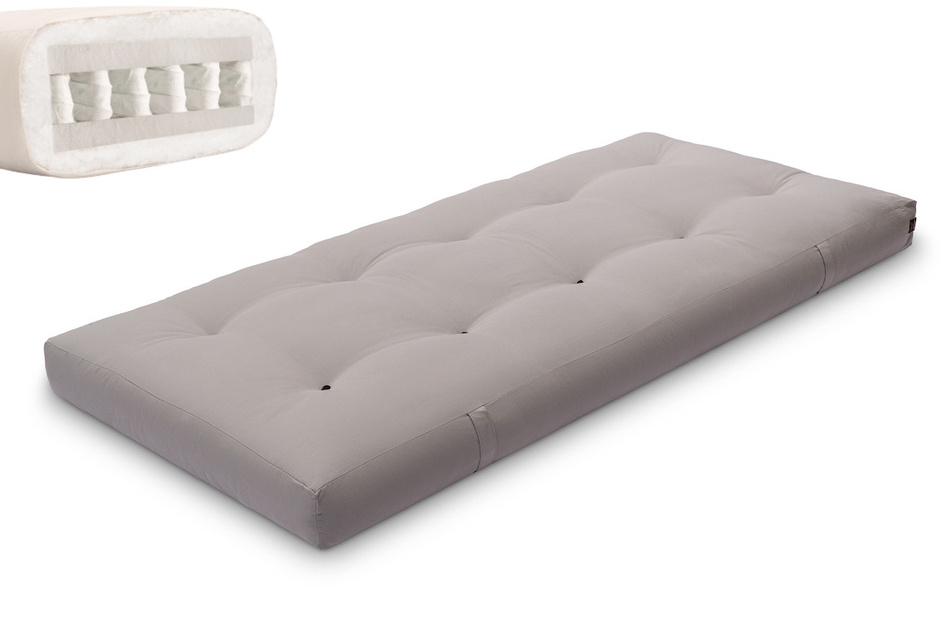 Matratze Futon 90x200 - Pascall Hybrid Pocket H3 Grau