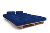 Schlafsofa 160x200 - Slim Exclusive Classic - Pascall Futon Blau