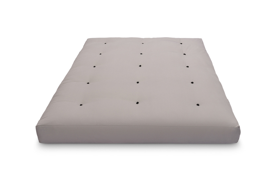 Matratze Futon 140x200 mit Wolle, Latex und Kokos - Pascall Comfort Wool Hard Grau