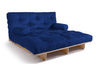 Schlafsofa 140x200 - Slim Comfort Classic - Pascall Futon Blau