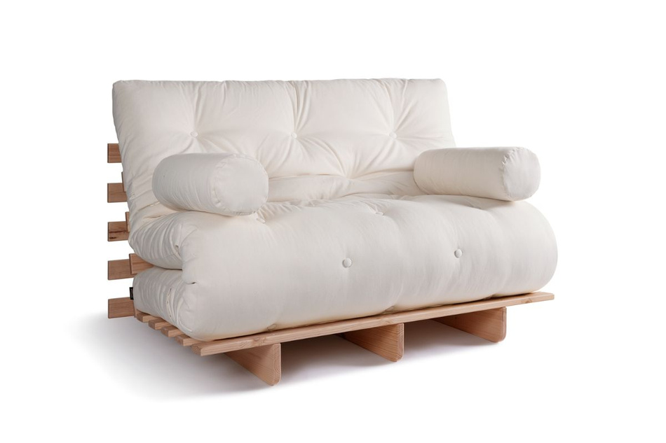 Schlafsofa 120x200 - Slim Comfort Classic - Pascall Futon Ecru