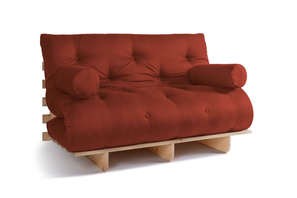 Schlafsofa 140x200 - Slim Comfort Classic - Pascall Futon Ziegelstein