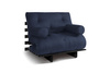 Schlafsofa 90x200 - Slim Comfort Black - Pascall Futon Marineblau