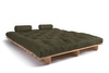 Schlafsofa 180x200 - Slim Exclusive Classic - Pascall Futon Khaki