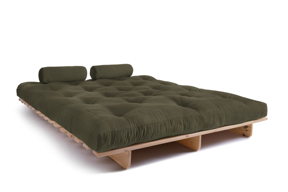 Schlafsofa 160x200 - Slim Comfort Classic - Pascall Futon Khaki